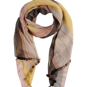 Multi-color cotton & silk scarf